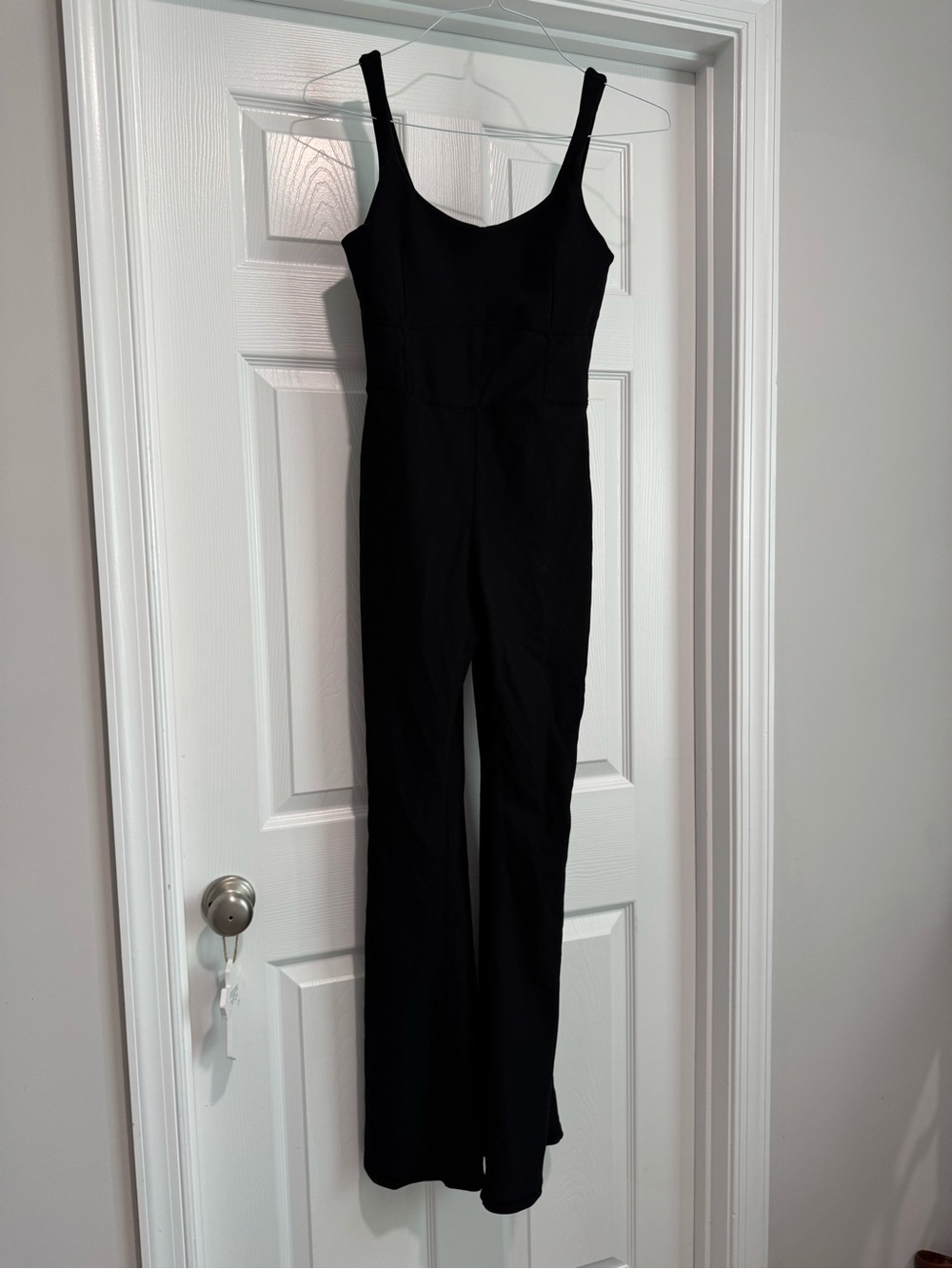 Black Sleeveless Workout Jumpsuit